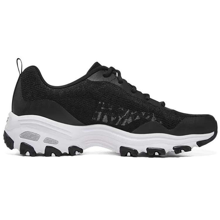 Skechers D'Lites 1.0 Low Dad Shoes Gs Black / White Women's (Unisex) Chunky Sneakers 896027 BKW