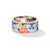 Color Drip Eye Ring, Imitation Enamel Color Family Ring Eye Art Ring
