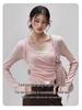 Women's Hooded Long Sleeve Yoga Top - Slimming, Breathable, Waist-Cinching Sports Cover-Up for Pilates Training, Autumn Comfort.