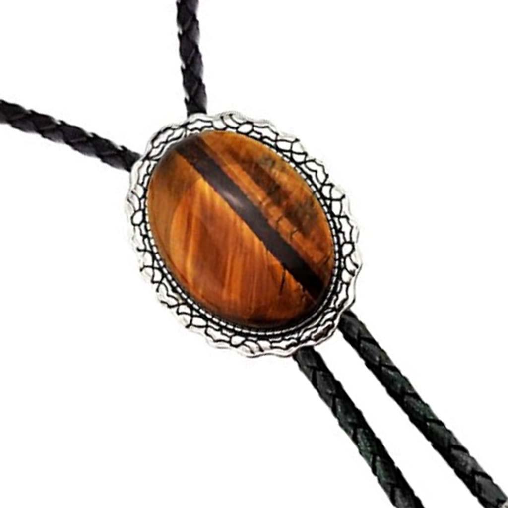 Mens Bolo Cravatta Vintage Western Cowboy CHITARRA Collana in lega PU Corda