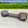 Outdoor Cat Enclosures Portable Cat Tunnel with Carry Bag Breathable Cat Tent Outdoor with 2 Mouse Toys Outside Cat Enclosure for Indoor Cats (2