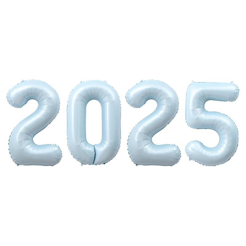 Digital Balloon 2025 Aluminum Film Set New Year'S Decoration Arrangement 16 Inches 32 Inches 40 Inches Digital Combination Independent Packaging