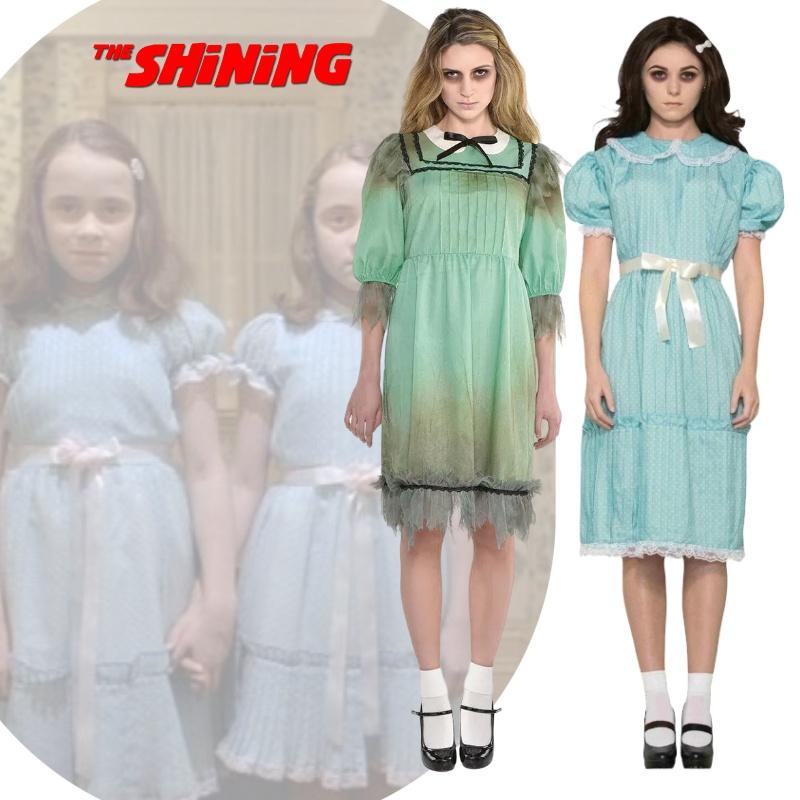 Clear River Sparkling The Shining Twin Girls Cosplay Costume For Halloween