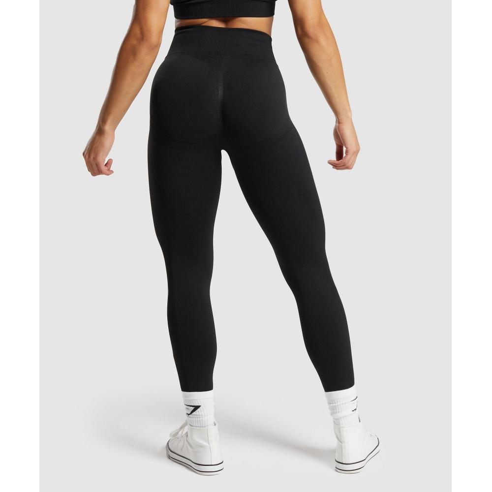 Gymshark Leggings sin costuras Lift Contour en color negro jaspeado B6a9c Bcg7