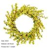 Artificial Wreath No Withering Eye-catching Yellow Realistic Fake Flower Front Door Wreath