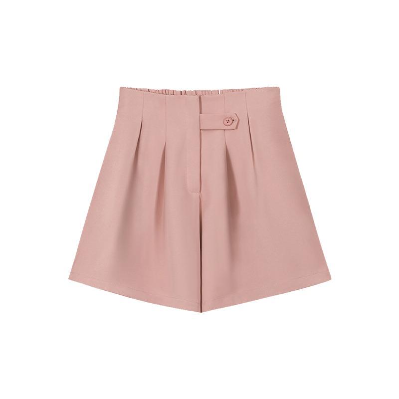 Ice Silk Shorts Women's New Summer Thin Loose High Waist Thin Versatile Suit Five-point Pants