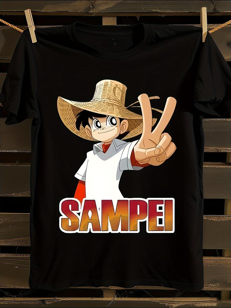 80s Retro Sanpei Fisherman Manga Tshirt