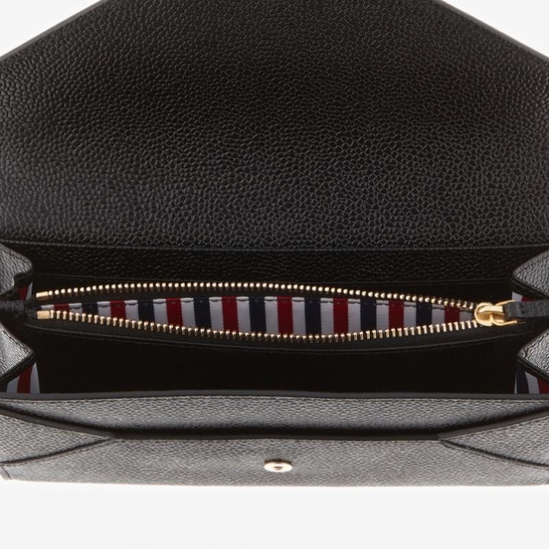 Thom Browne Pebble Grain Three Stripe Tab Long Wallet Faw065a 00198 001