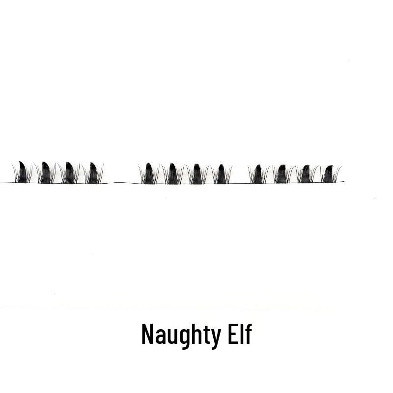 Multi-Style DIY Natural Dense Semi-Finished Pre-Curved Segmented Half-Lash Eyelashes