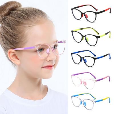 Girls Computer Online Classes Comfortable Eyeglasses Ultra Light Frame Anti-blue Light Kids Glasses