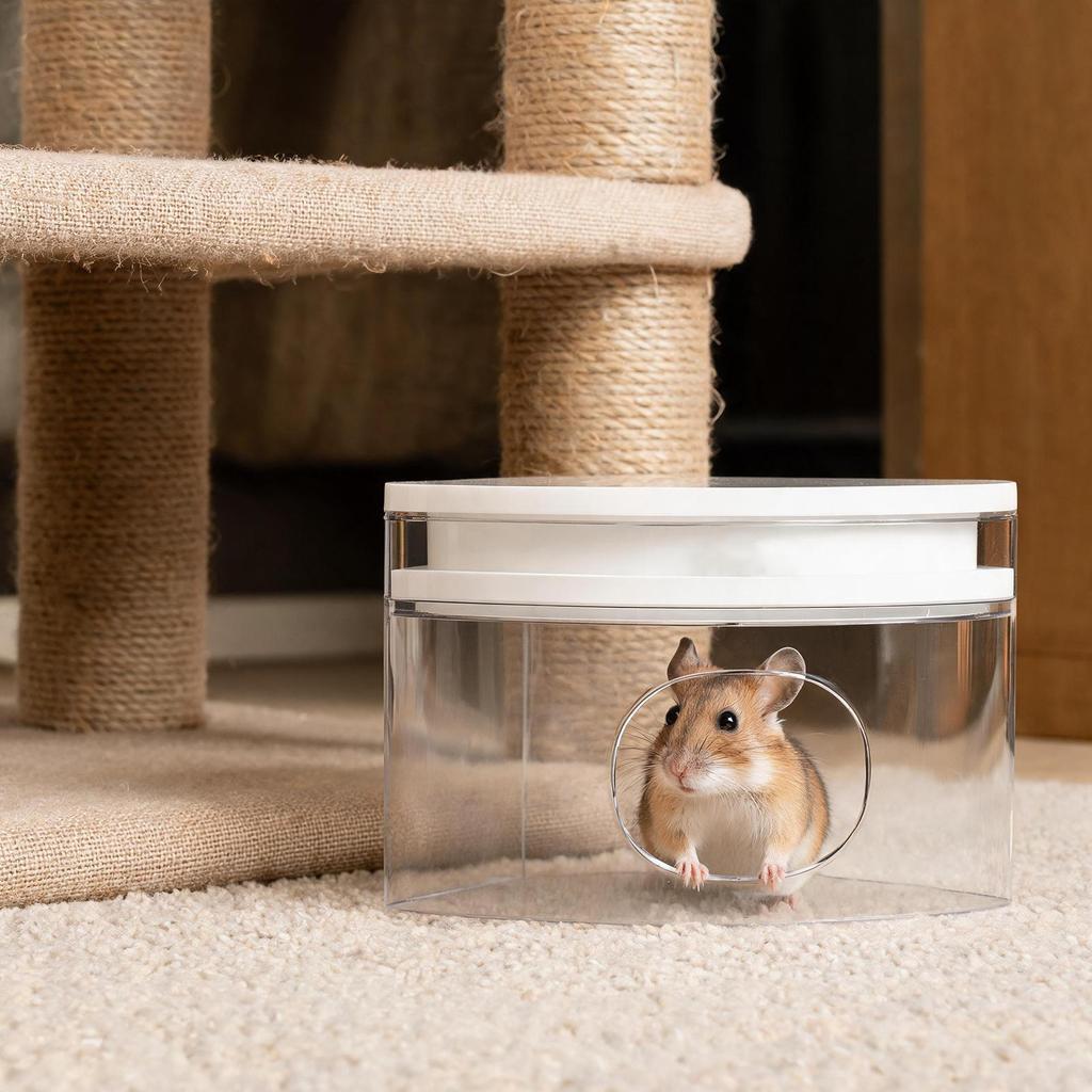 Hamster Habitat Cave Removable Small Animal Chill Shelter Shelter For Hamster For Summer Home Indoors Gerbils Chinchilla Golden