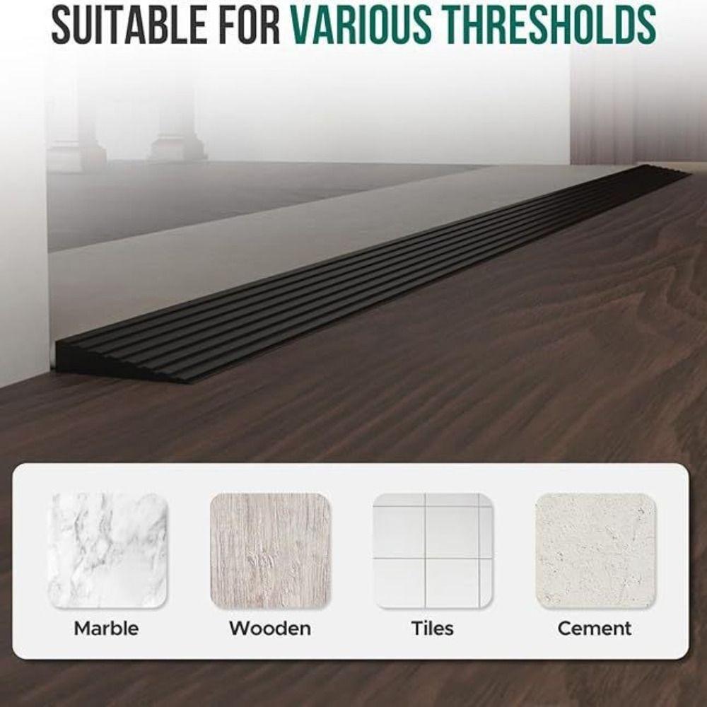PVC Rubber Ramp 1M Stair Anti Slip Tape Durable Doorway Threshold Ramp