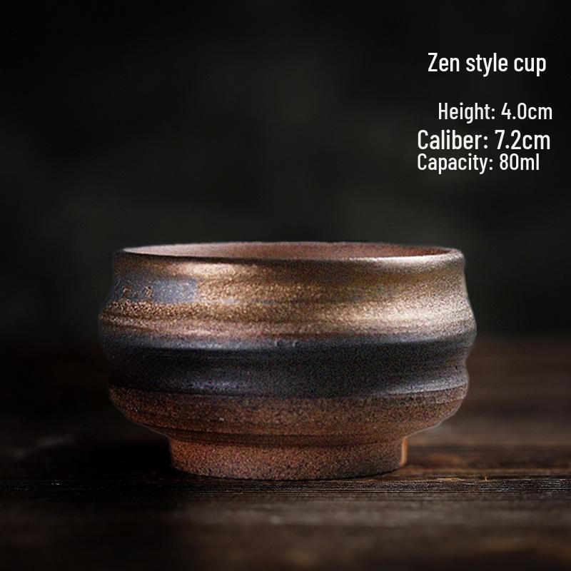 Ofis veya Ev İçin El Yapımı Retro Seramik Kung Fu Çay Fincanı