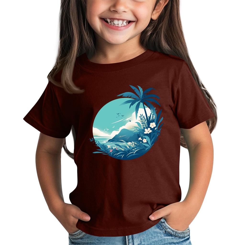 Toddler Girl Boy T-Shirts Kids Top Boys And Girls Printed Short Sleeved T-shirt