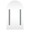 LED Lit Curved Mirror Cabinet in Grey 42 x 13 x 70 cm