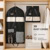 Non Woven Hanging Garment Bag With Multiple Pockets Suit Dress Storage Cover Dustproof Moisture Resistant Closet Organizer For Wardrobe Travel Home
