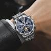 BINBOND Luxury Men Watch Top Original Waterproof Luminous Chronograph Man Wristwatch Stainless Steel Quartz Watches