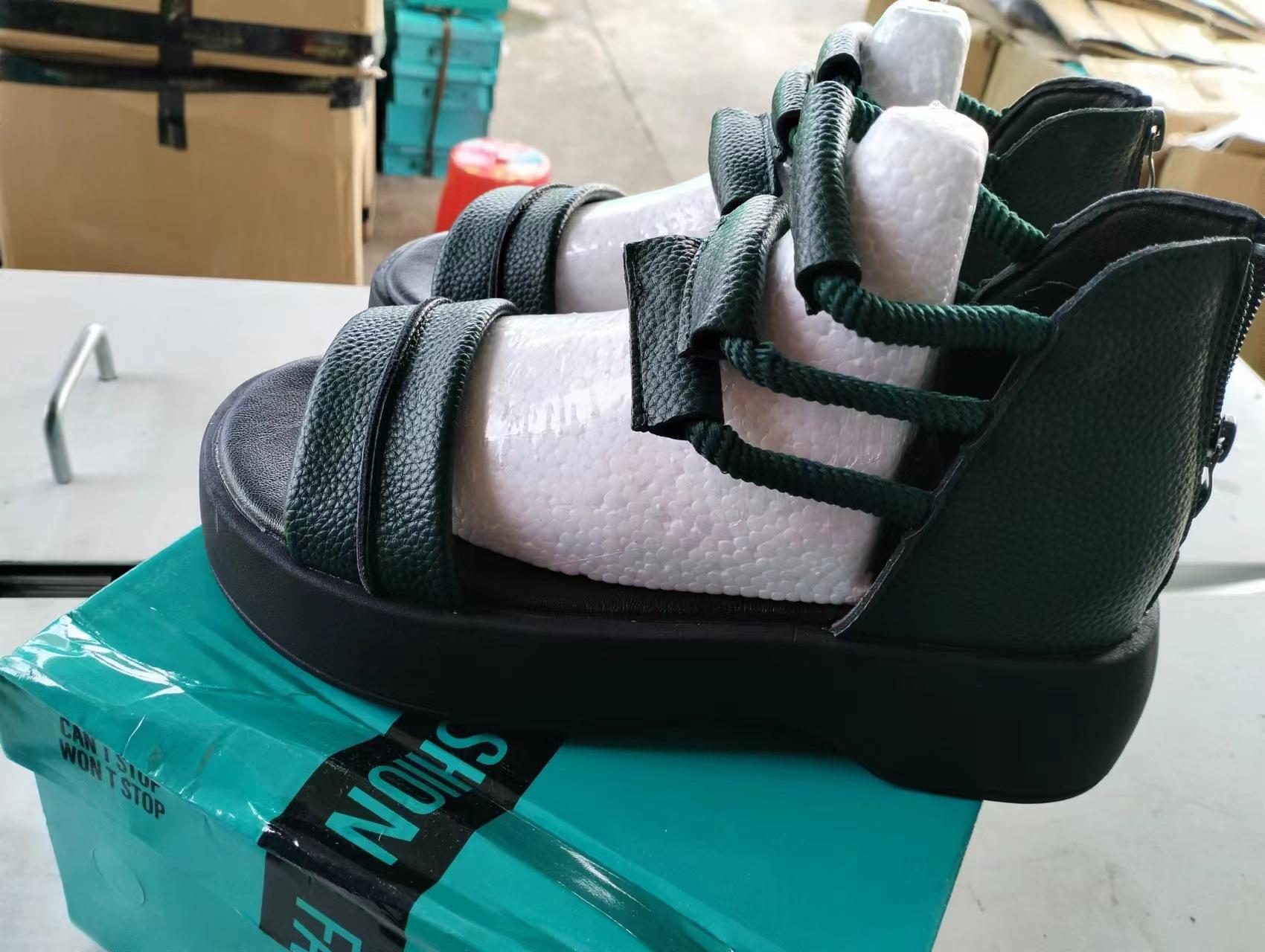 

Женские сандалии с полой подошвой 35 зелёный