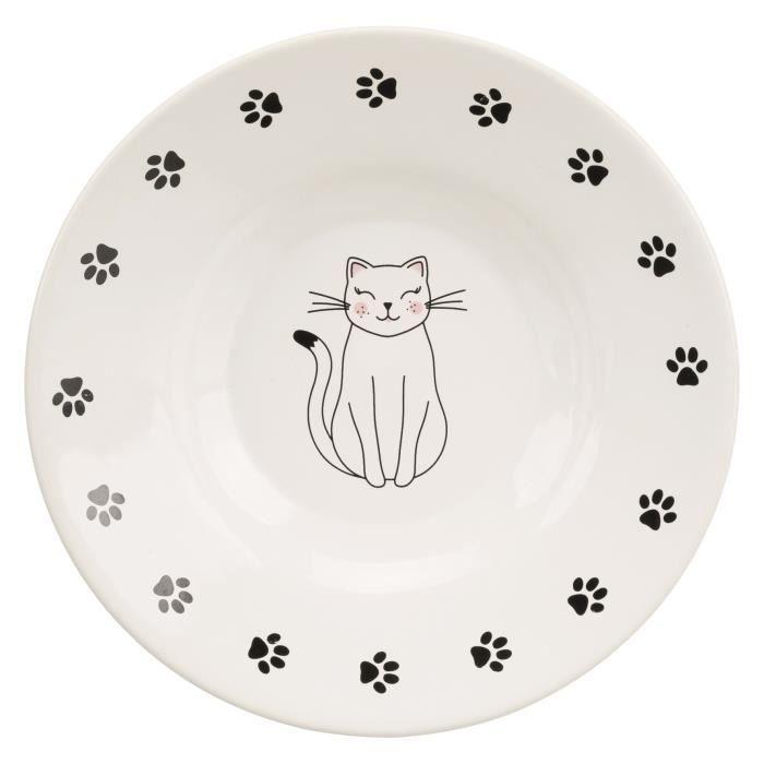 TRIXIE Écuelle Céramique Pour Races À Museau Court - 0,2 L - Ø 15 Cm - Blanc - Pour Chien