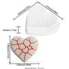 3XUF Crack Heart Silicone Molds Mousses Cake Mould Making Soap Molds