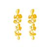 Exaggerated Metallic Long Tassel Flower Earrings - Niche Cold Style, Versatile & Elegant