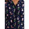 Navy Blue Patterned Knitted Pajama Set Tbbaw24ai00002