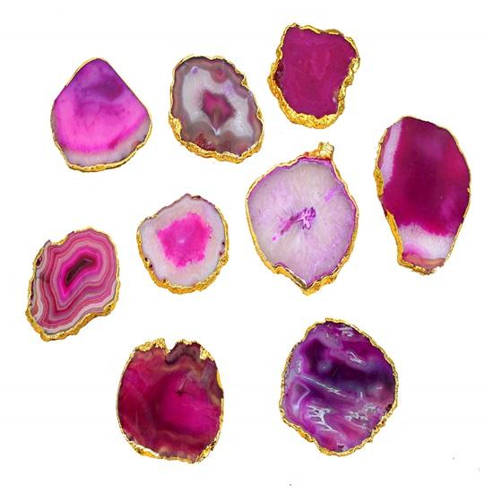 Natural Agate Coasters Bar Beer Coffee Tea Coaster Set of 4 Coasters Perfect Table Accessories Tableware