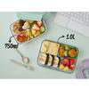 LocknLock To Go 3 Compartment Clear Lunch Box 1L Large Korean Bento Meal Prep Food Container 2 Colors