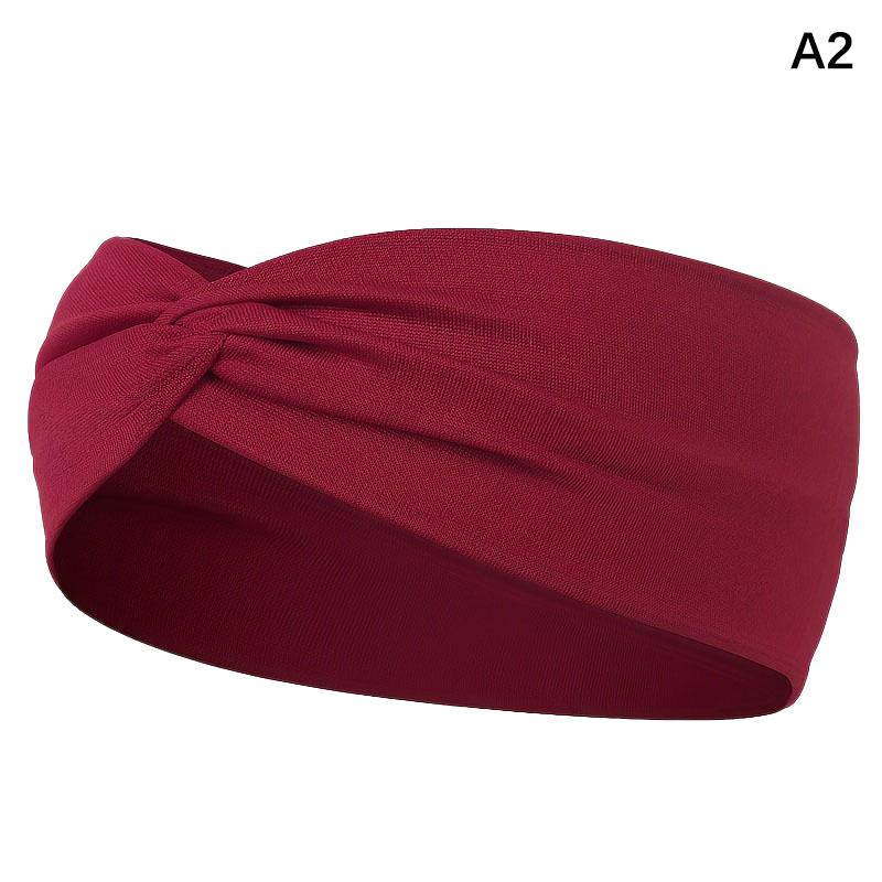 Faixa de cabelo elástica larga, pilates, ioga, fitness, corrida, ciclismo, faixa de suor, turbante, maquiagem, arco de cabelo, faixa de cabeça para mulheres