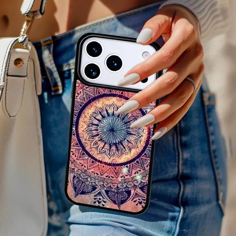 Beautiful painting mandala flower Phone Case For iPhone 17 Air 14 15 13 12 Max Cover For Apple 16 16e 11 Pro Max Plus