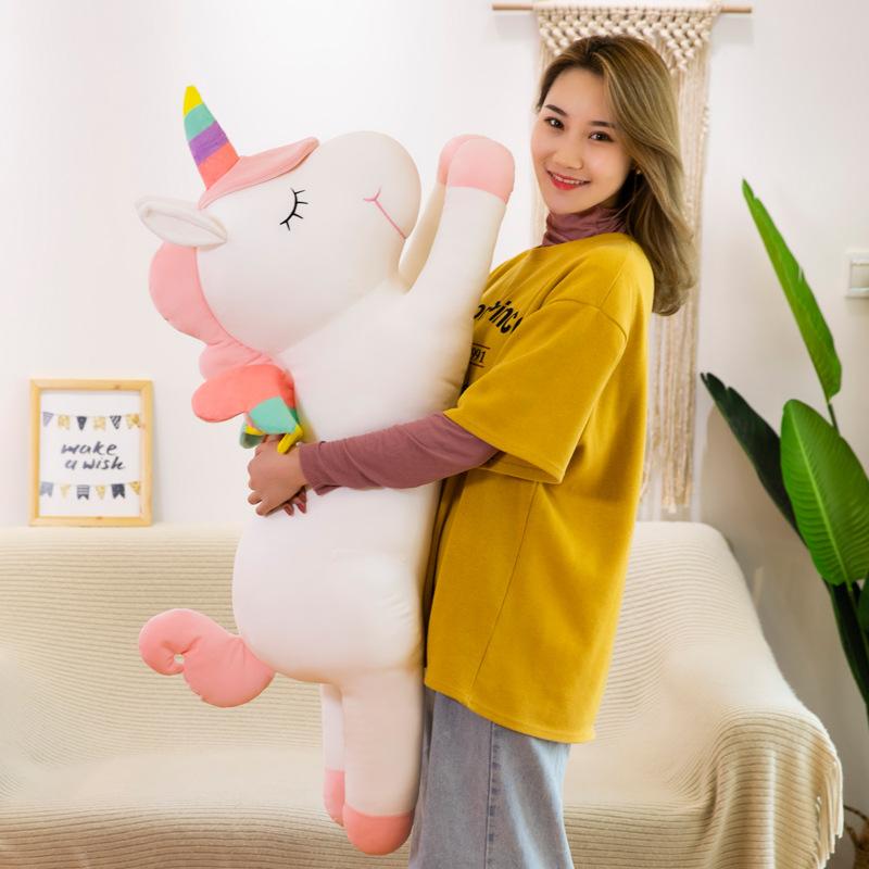 Cartoon Rainbow Unicorn Plush Toy Large Rainbow Angel Unicorn Doll Pillow Toy Gift