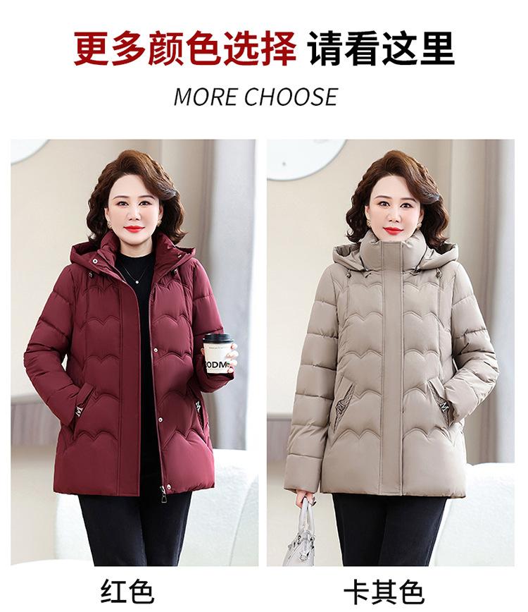 Winter new middle-aged and elderly mother's thickened down cotton-padded clothes women's short large-size warm cotton-padded jacket