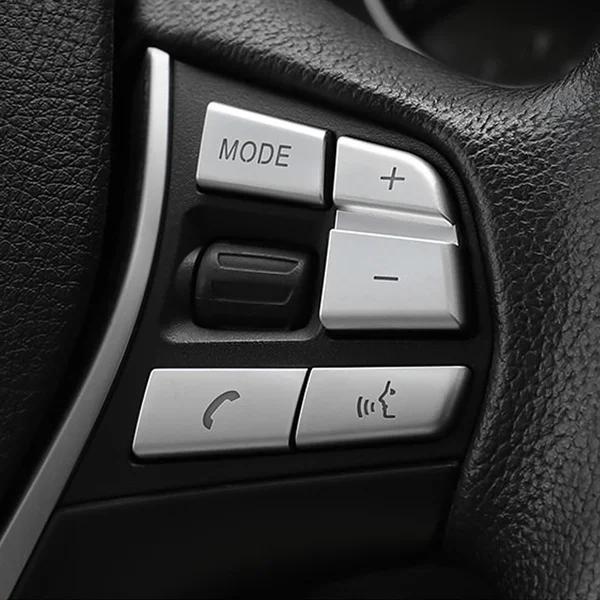 7pcs Steering Wheel Button Cover Trim for BMW 5 Series F10 6 Series F06 F12 F13 7 Series F01 F02 Interior