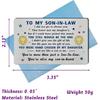 EE&YU Son in Law Card Gifts - Adult Son in Law Birthday Card, Best Son in Law Gifts from Mother in Law, Future Groom Wedding Valentines Day Present