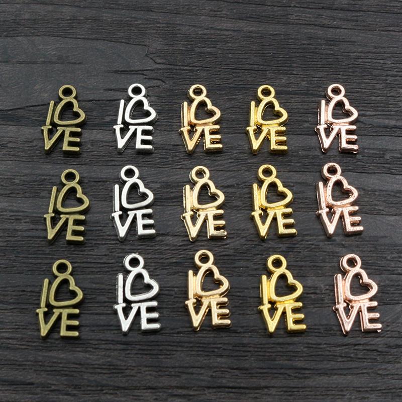 100pcs Charms Star Heart Pendants Antique Pendant fit,Vintage Tibetan Bronze Gold Silver color,DIY For Bracelet Necklace