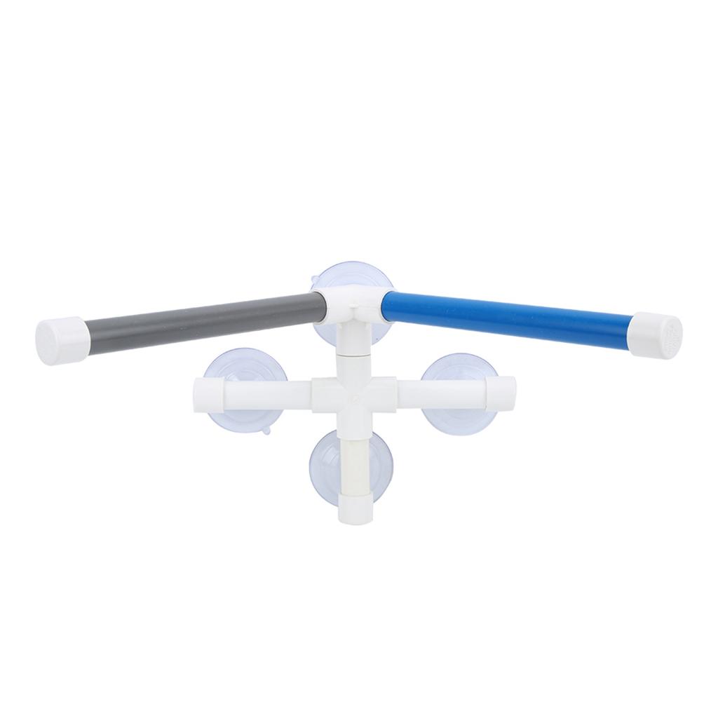 PVC Bird Bath Shower Bathing Perch Stand with Suction Cup for Parrot Macaw
