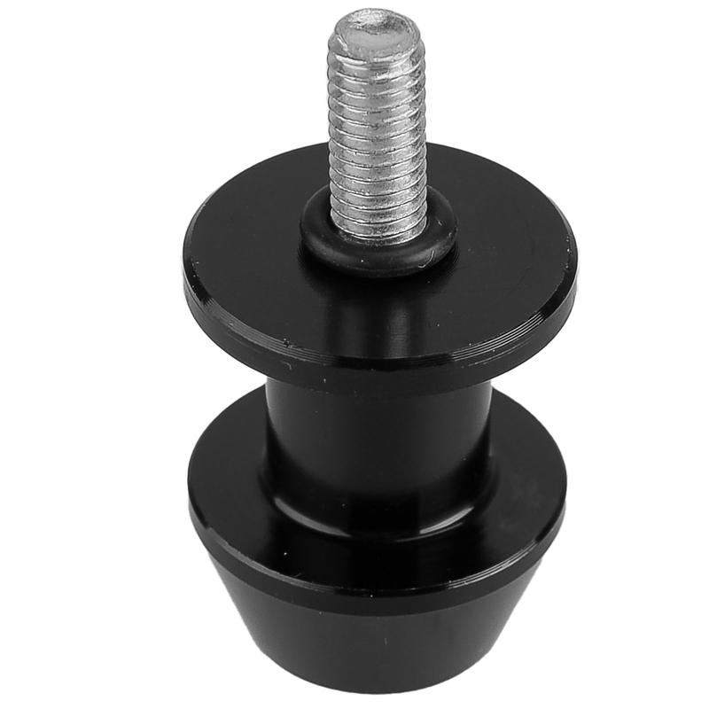 2pcs Black M6 Universal Motorcycle Motorbike Racing Adapter Holder Swingarm Coil Slider Mount Stand Screw Aluminum Alloy
