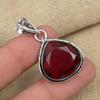 Fancy Garnet Gemstone Solid 925 Sterling Silver Handmade Dainty Pendant Jewelry