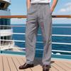 Men's Linen Comfortable And Breathable Straight Striped Suit Trousers