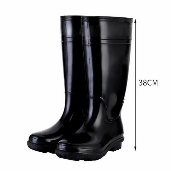 2025 Men's Waterproof Non-Slip High-Top Mining Boots with Thick Soles and Reflective Strips for Coal Mine Protection