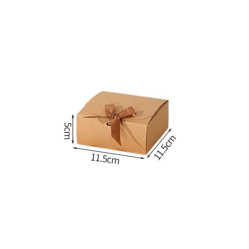 1/5Pcs Square Gift Box With Decorative Bow Ribbons Party Weddings Birthday Cardboard Box Diy Present Package Gift Boxes Decor