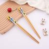 5 Pairs Bamboo Wooden Chopsticks Chinese Food Tableware Japanese Sushi Sticks Washable Dishes Kitchen Accessories Set