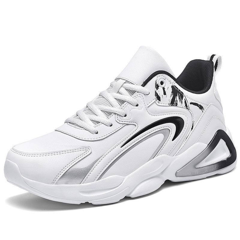 Men's sports shoes summer soft-soled breathable men's shoes full microfiber trend versatile heightening large size shoes running shoes