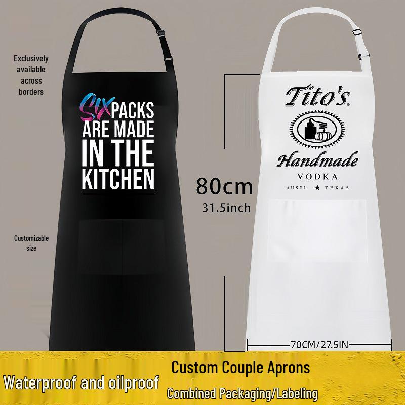 Plus-Size Waterproof Oil-Proof Kitchen and Restaurant Apron for Home Use