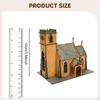 1/72 Chapel Building Model Kit Sand Table Architecture Unfinished DIY Wood Scenery Layout 3D