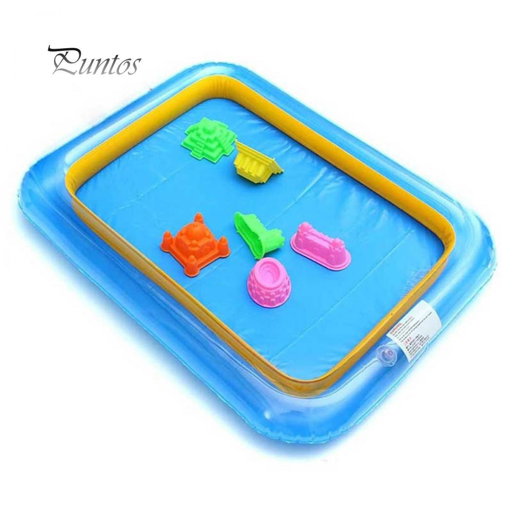 Забавный детский квадратный приподнятый большой поднос для песочницы замок-складная — фото 3