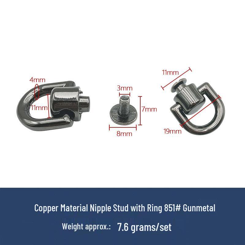 Taschen- und Gepäckzubehör: Ringe, Mönchskopf, Nippelstecker, DIY Lederschnallen, Schraubnieten