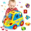 Baby Toys for 1 Years Old Boys Girls Crawling Car Shape Sort Baby Toys 6 To 12 18 24 Months Early Education Toys with Musical Light for 1st Birthday