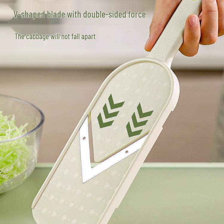 Cabbage & Vegetable Super Fine Julienne Slicer for Salad Prep - Shredder & Grater Kitchen Gadget