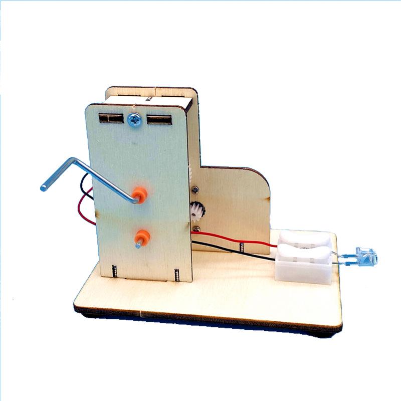 Hand-Crank Generator Science Experiment Kit for Primary School Students 9x6.5x7 cm